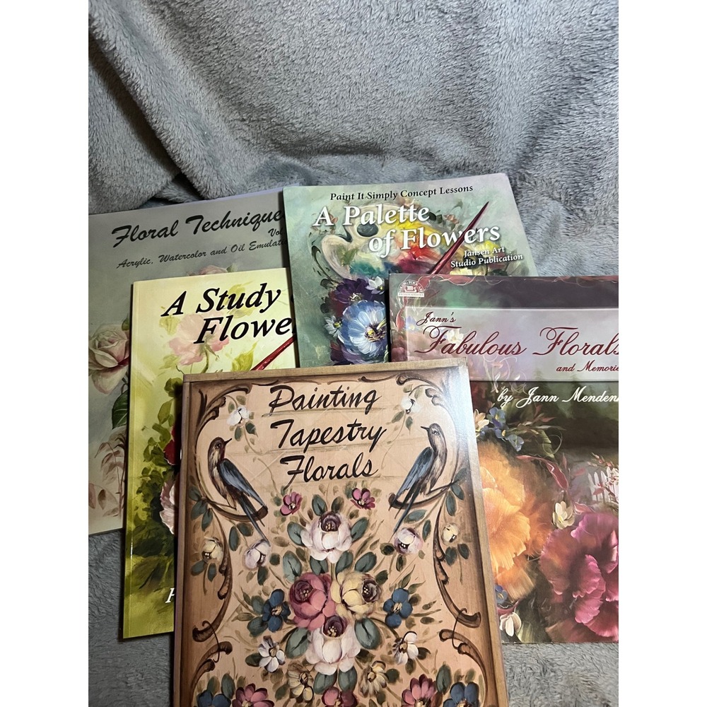 David Jansen Art Decorative Painting Book DVD 5 Floral Instruction Guides Signed